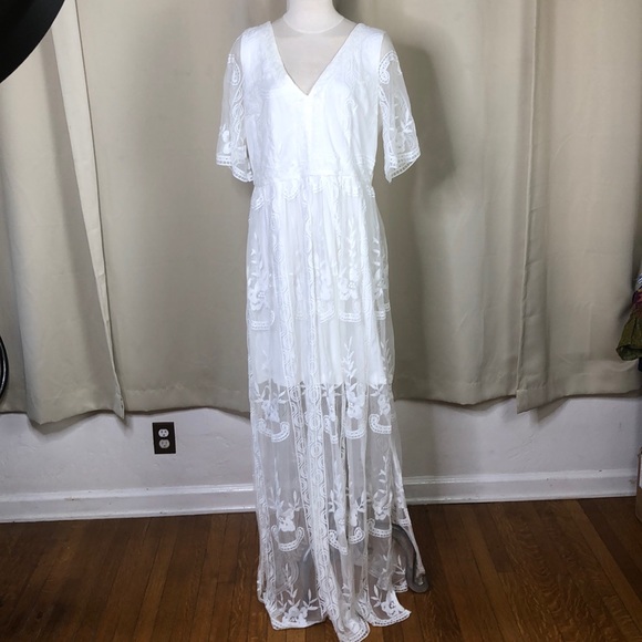 bright white wedding dress